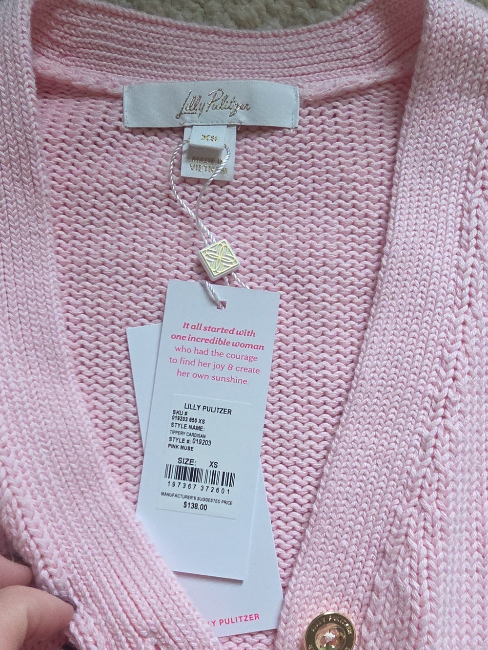 NWT Lilly Pulitzer Tippery Cardigan Size XS - Picture 3 of 7